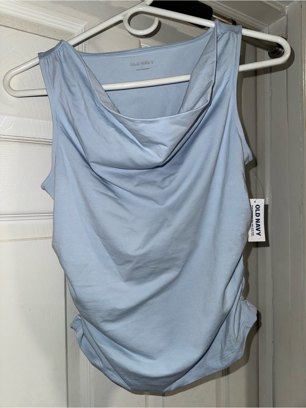 Old Navy Light Blue Draped Cowl Neck Tank